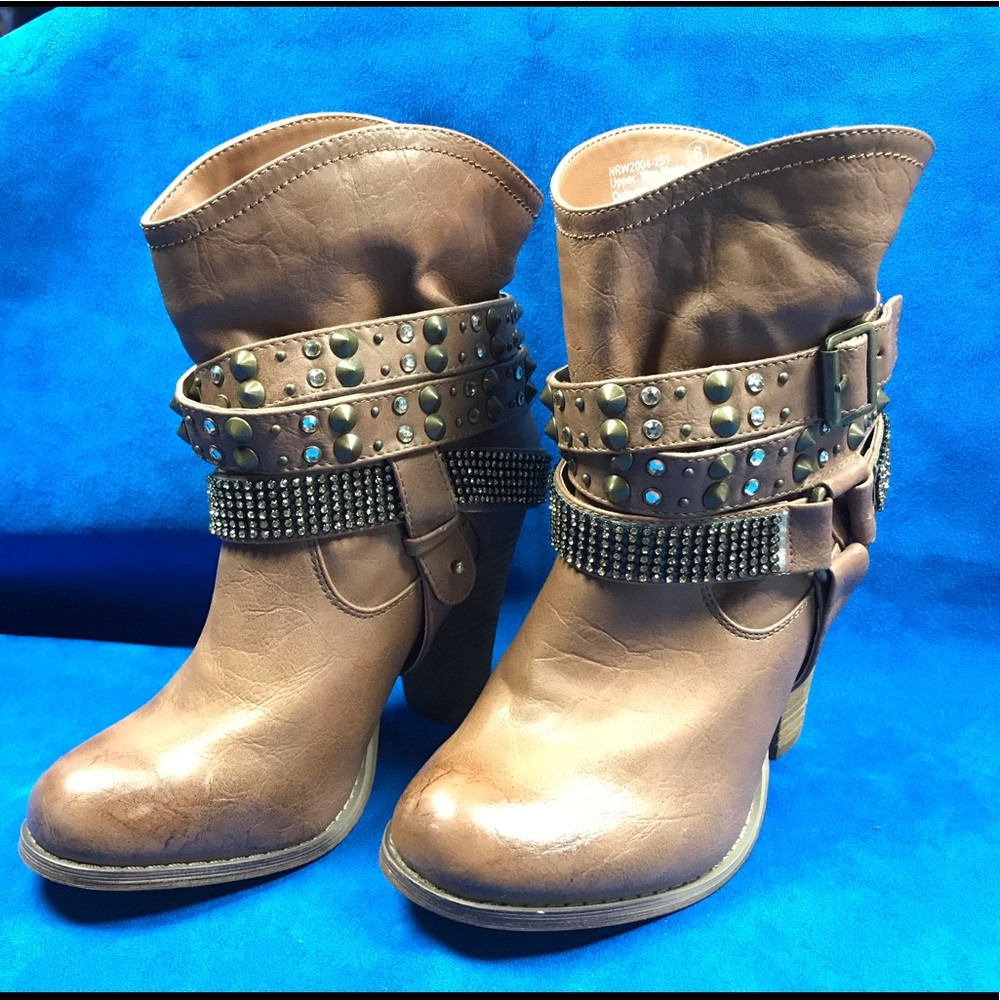 Not Rated bling strap ankle boots